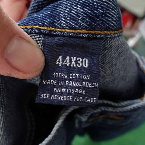 NWT FULL BLUE REGULAR FIT DENIM BLUE JEANS MENS SIZE 44X40 NEW! - Picture 7 of 8